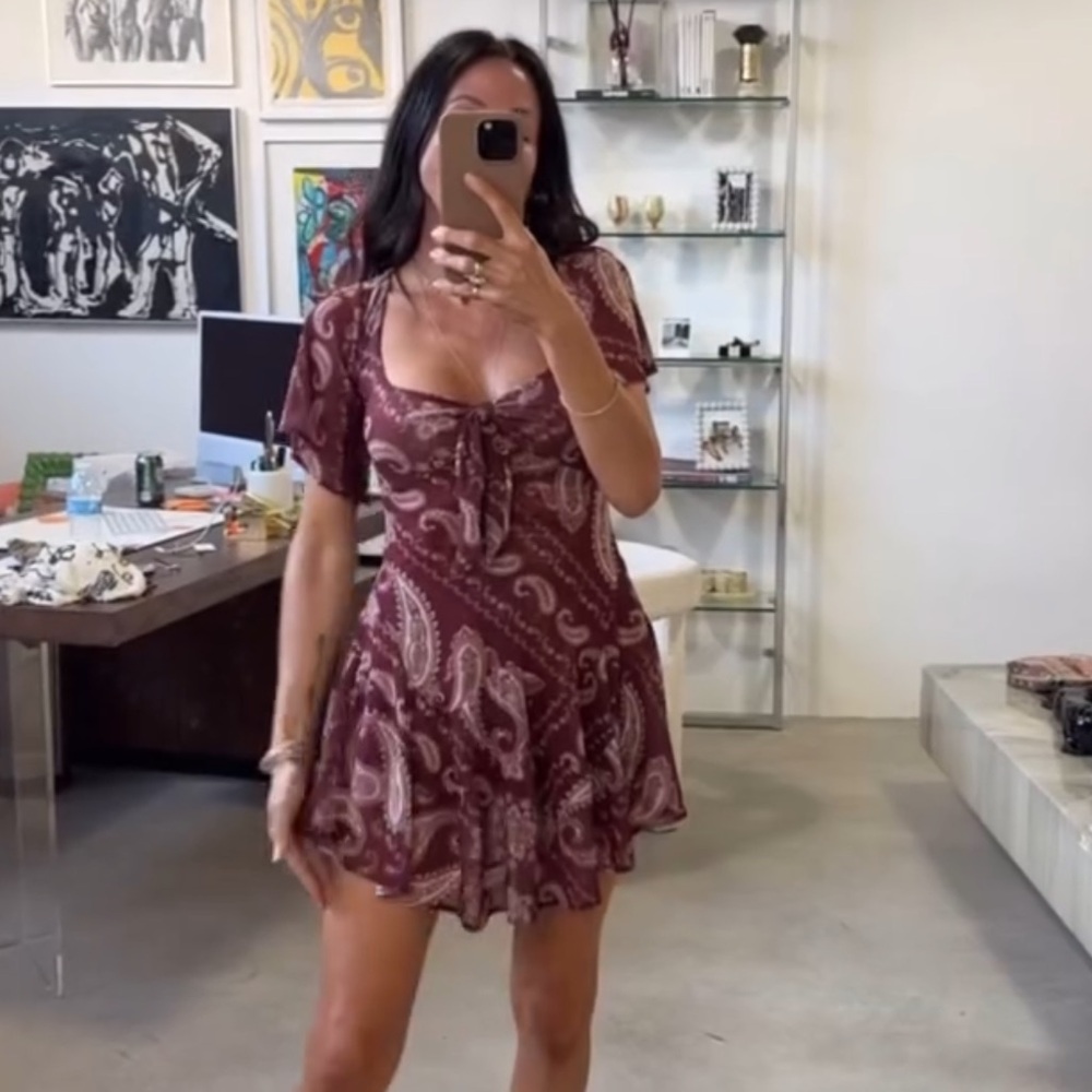 Resa X Jojo Romy romper bronco Paisley Tie Bust Size large